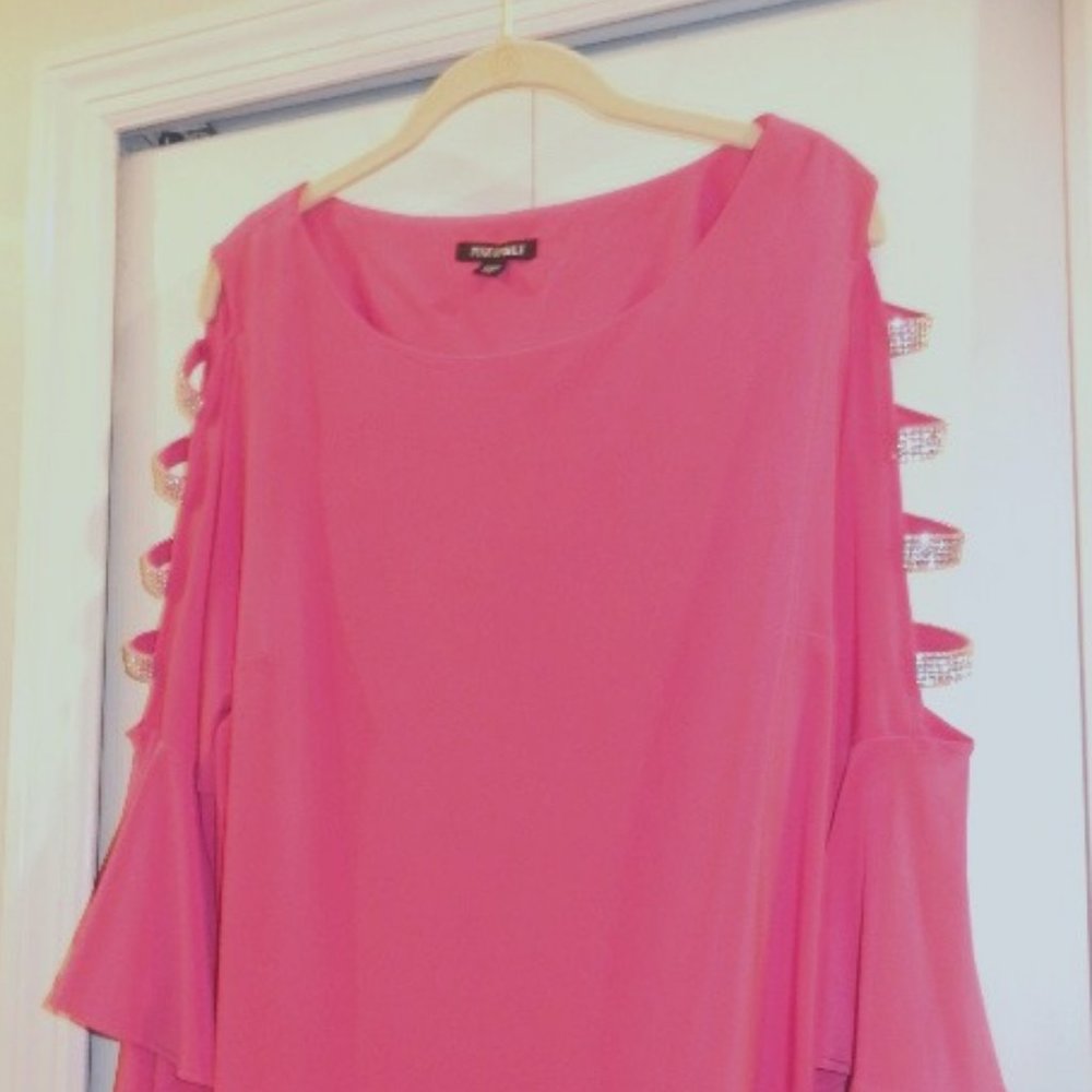 ROZ & ALI BLOUSE EVENING WEAR PLUS SIZE - Picture 1 of 11